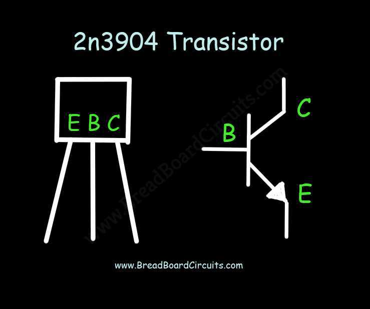 2n3904 Transistor Pinout and Symbol