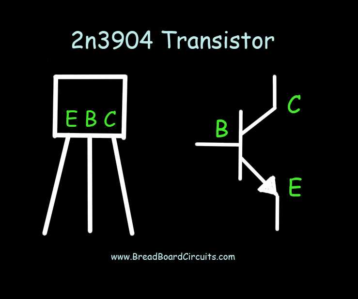2n3904 Transistor Pinout and Symbol