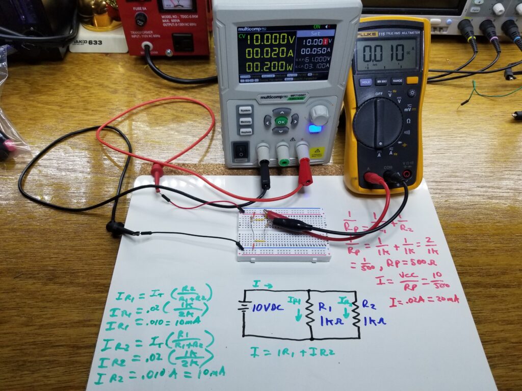 Current through parallel resistor