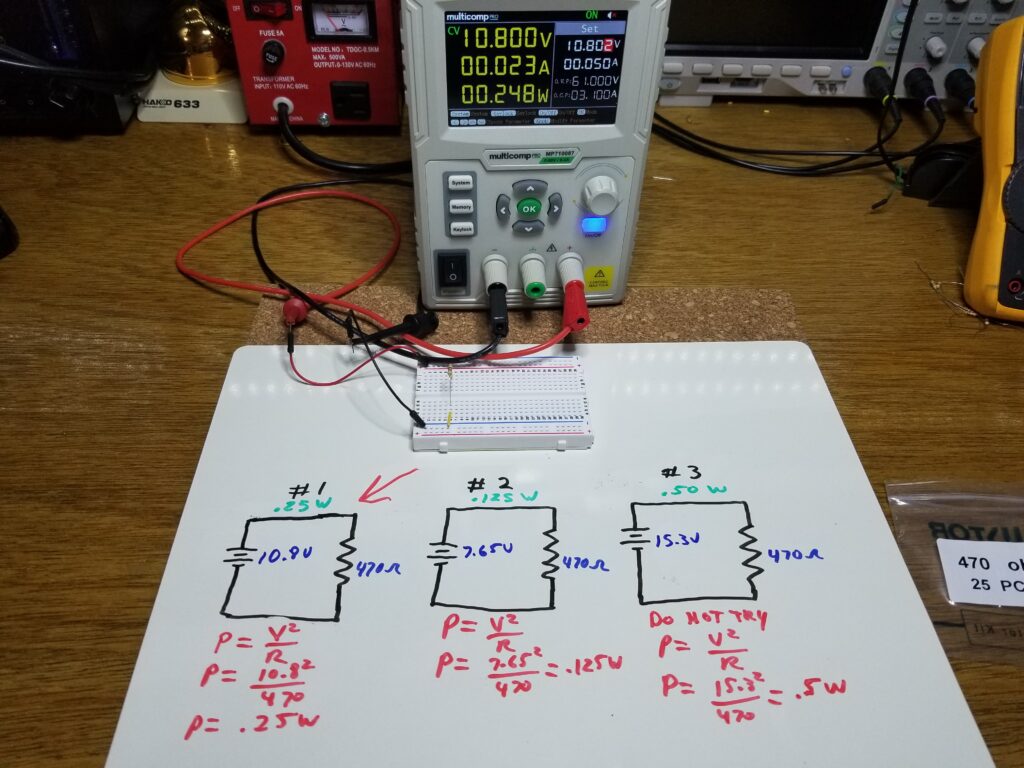 Resistor power dissipation