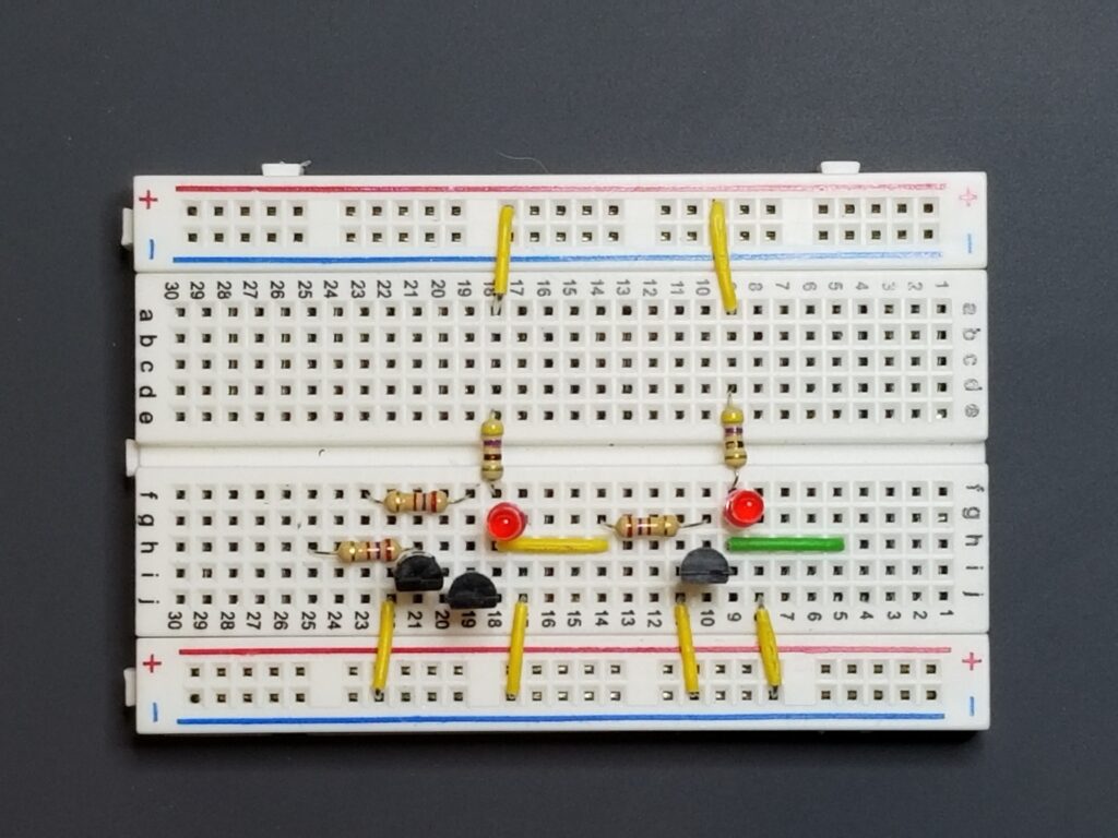 BJT AND Gate on a Breadboard