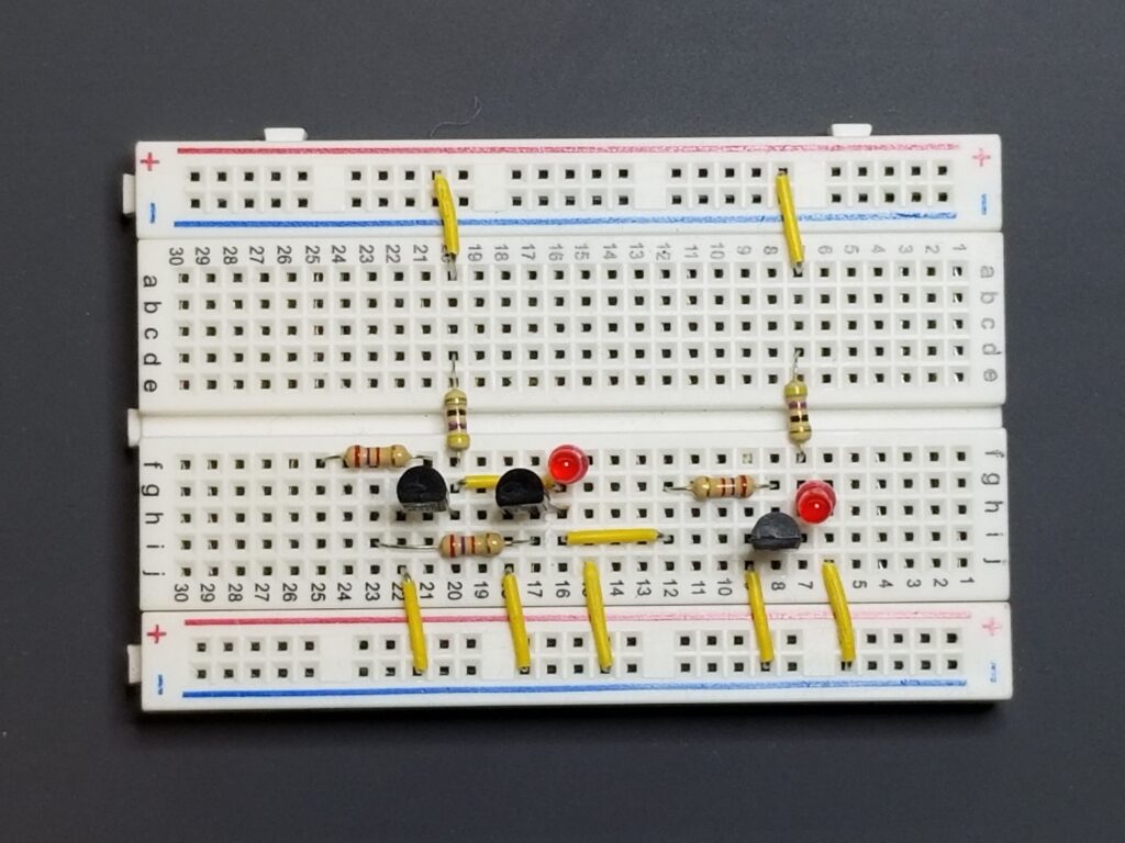BJT OR Gate on a Breadboard